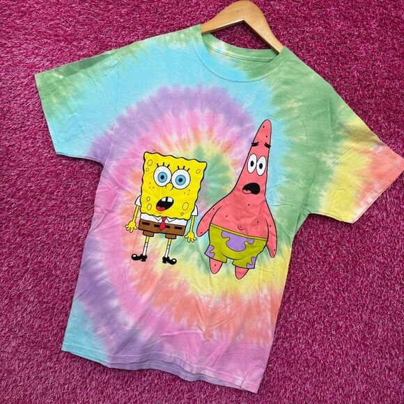 Sponge Bob Best Friends Forever tiedye T-shirt size medium - Picture 4 of 5